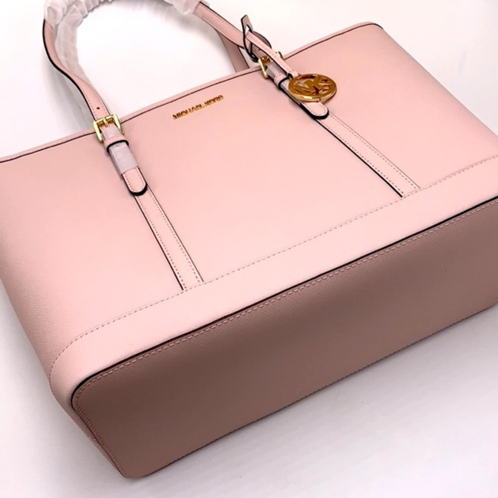 MICHAEL KORS POWDER BLUSH COLOR 
Jet Set Travel Large Logo Tote Bag - Picture 3 of 15